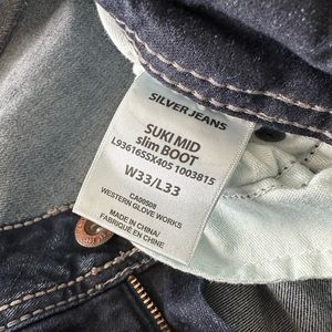 Suki Mid Slim Boot. Silver Jeans. W33/L33. Like new condition.